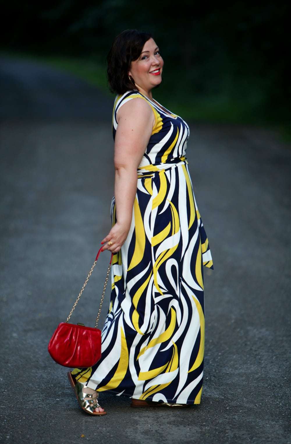 over 40 fashion blogger wardrobe oxygen in boden maxi dress