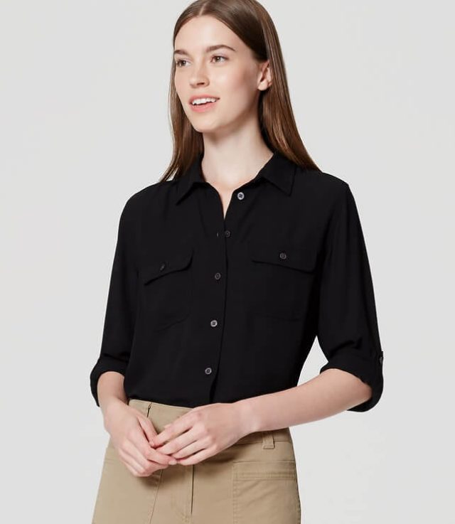 loft utility blouse