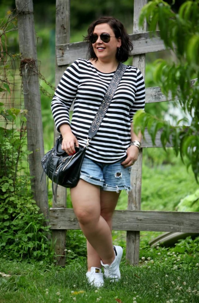 over 40 fashion blog wardrobe oxygen in a casual weekend look featuring Rebecca Minkoff and J Crew