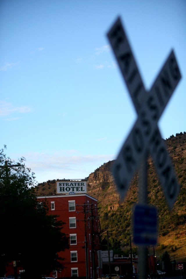 Durango Colorado view of the Strater Hotel