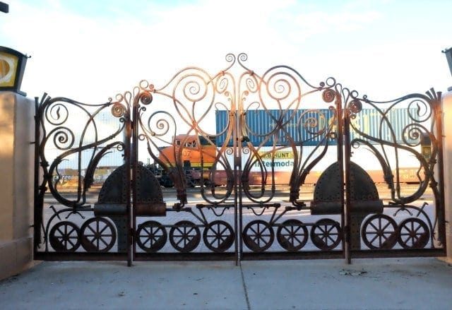 back gate of La Posada Hotel Winslow Arizona Railroad