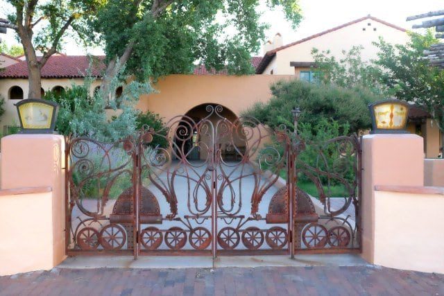 back gate to La Posada Hotel Winslow