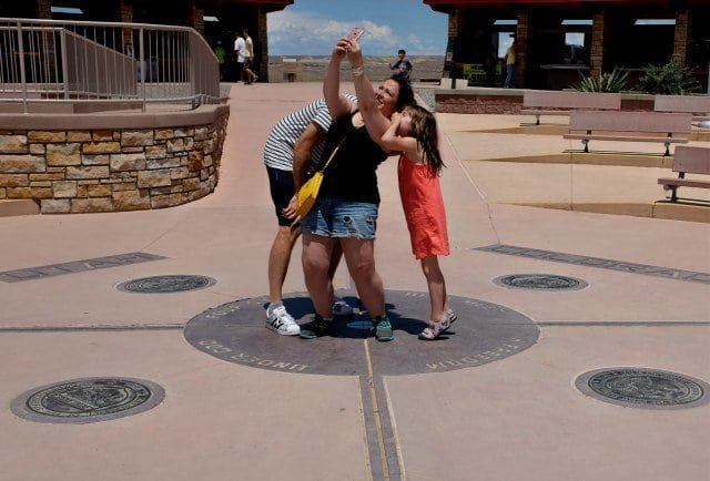 gary family selfie at four corners monument