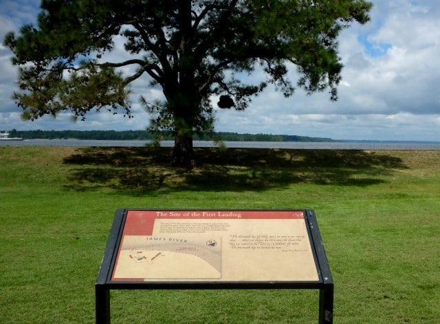 the site of the first landing jamestown virginia