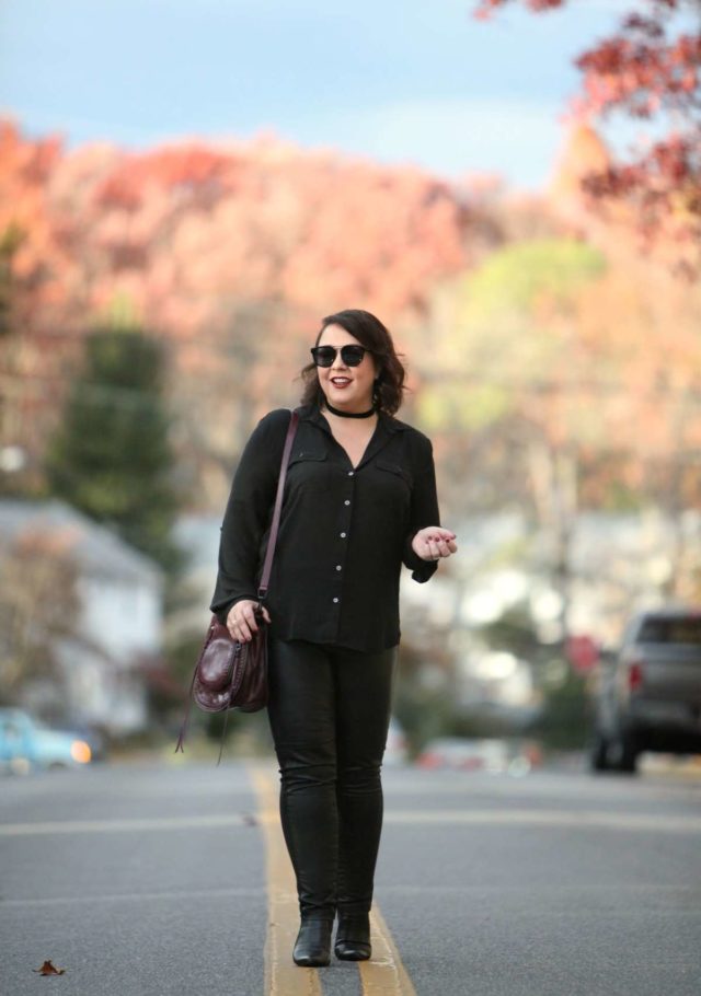 Wardrobe Oxygen. over 40 fashion blogger featuring Rebecca Minkoff Vanity bag and NARS Bette lipstick