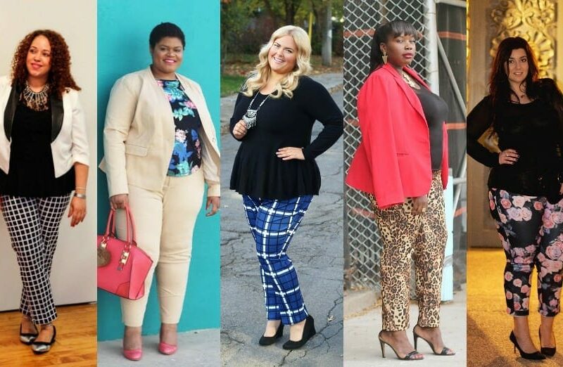 plus size bloggers wearing the ELOQUII Kady pant curvy ankle pants