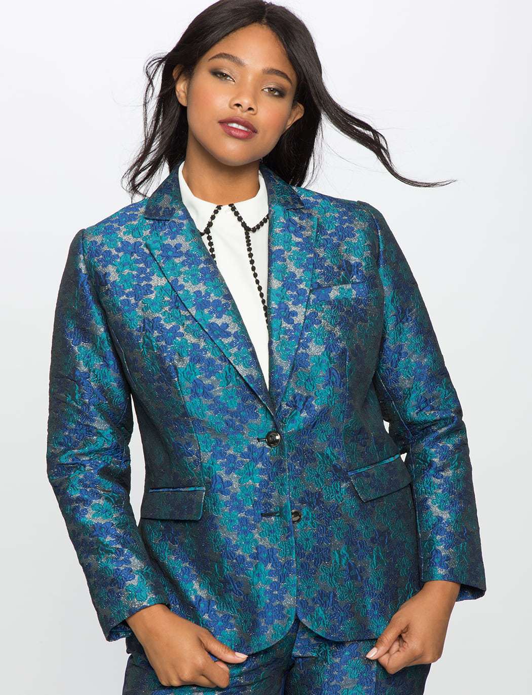 plus size brocade jacket