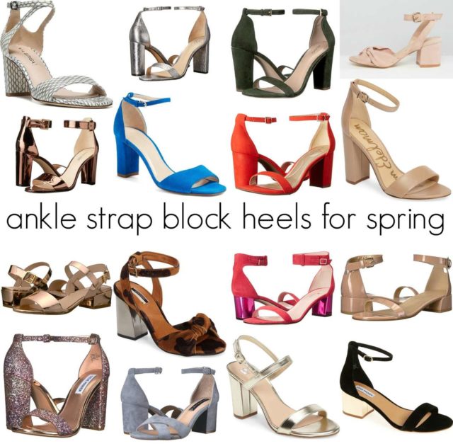 Ankle Strap Block Heels for Spring and Summer - Wardrobe Oxygen