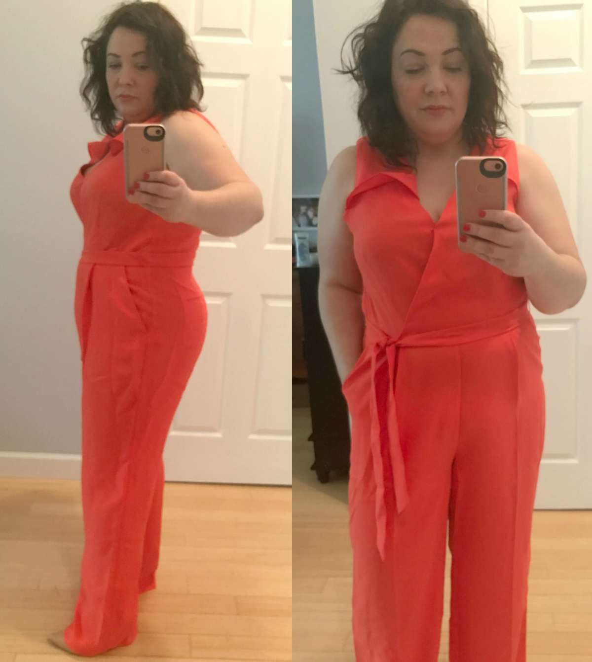 banana republic red jumpsuit