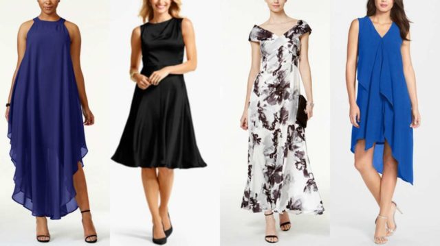 beach formal wedding guest attire - suggestions by wardrobe oxygen geared towards a woman who is 50 and cusp sized