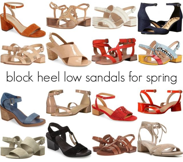 comfortable low block heel sandals for spring and summer - wardrobe oxygen