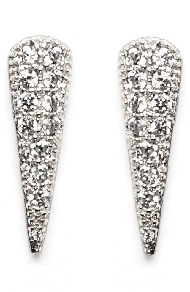 Melanie Auld Pave Cubic Zirconia Spike Earrings