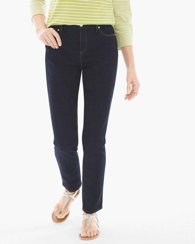 Chico's girlfriend jeans ankle indigo