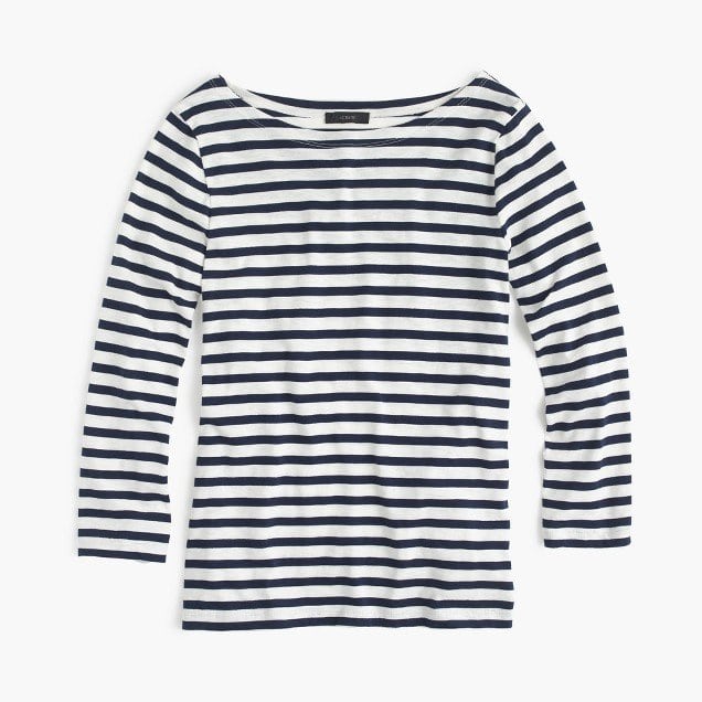 J. Crew Striped Boatneck T-Shirt