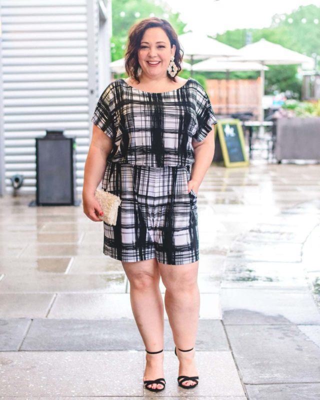 Wardrobe Oxygen in a sangria romper via Gwynnie Bee