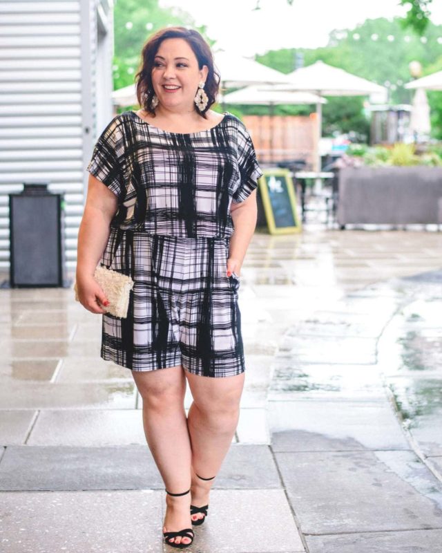 Wardrobe Oxygen in a sangria romper via Gwynnie Bee