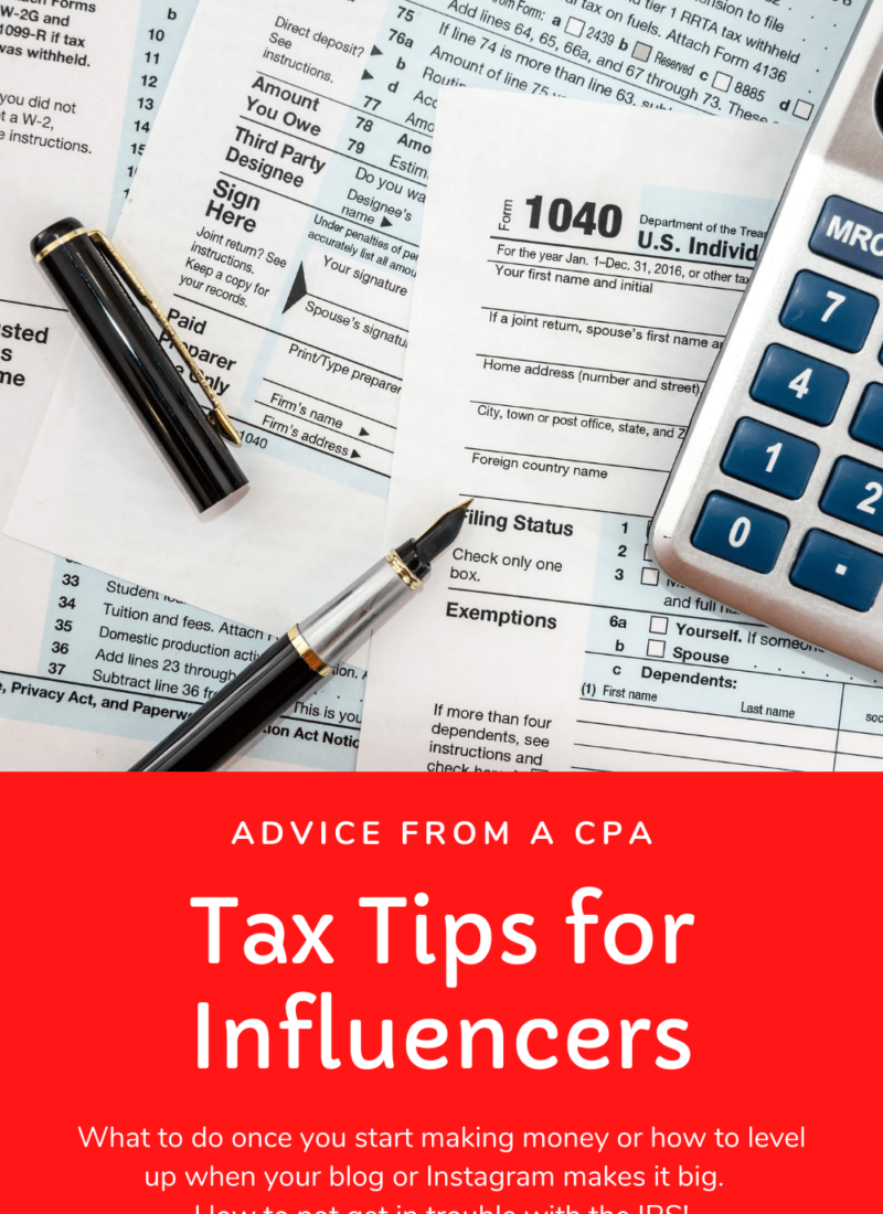 Tax Tips for Influencers from an Accountant