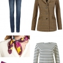 cabi Standout blazer styled for fall with jeans, a Breton tee, and Aerosoles Subway pumps