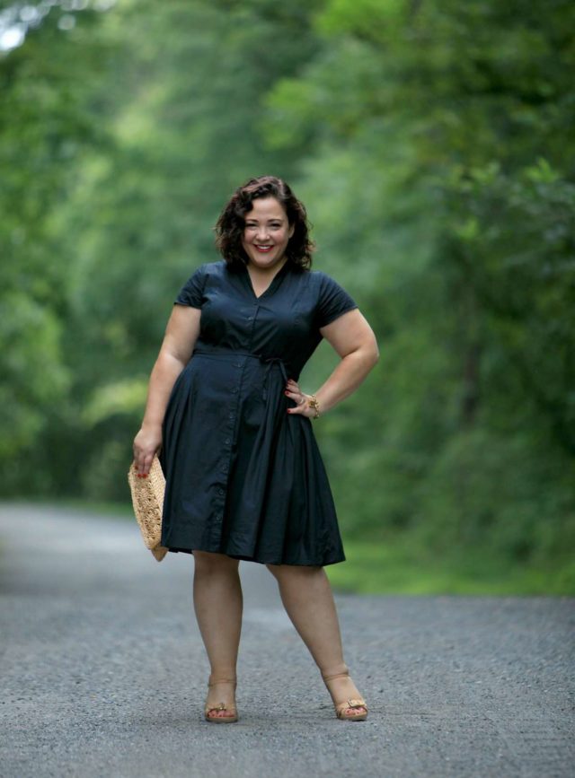 ellos belted shirtwaist dress