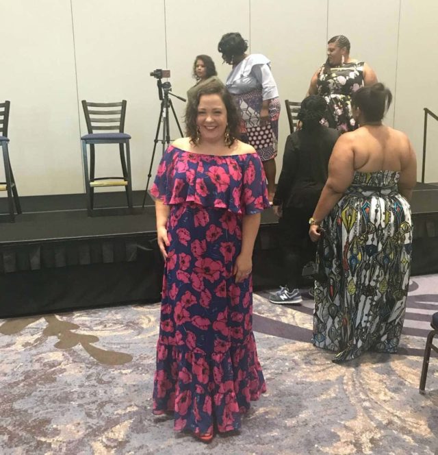 donna morgan off the shoulder maxi dress