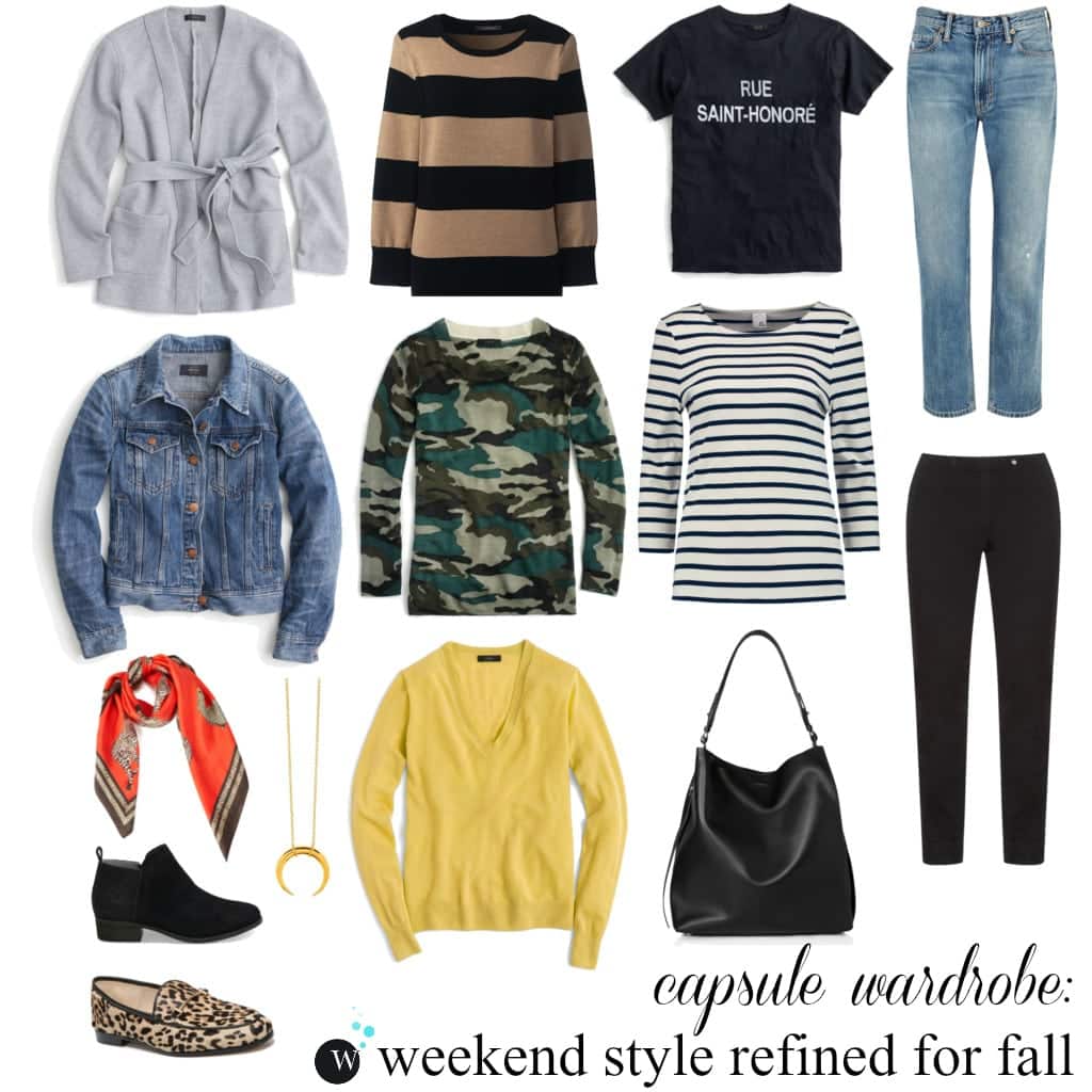 Capsule wardrobe weekend casual style for fall