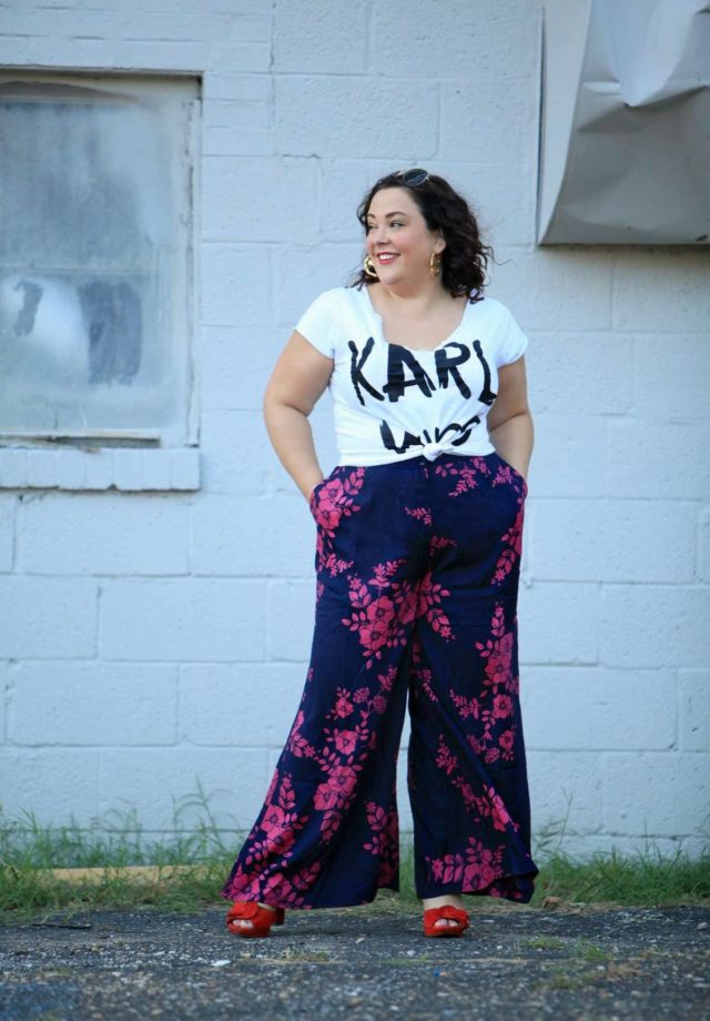 plus size wide leg pants