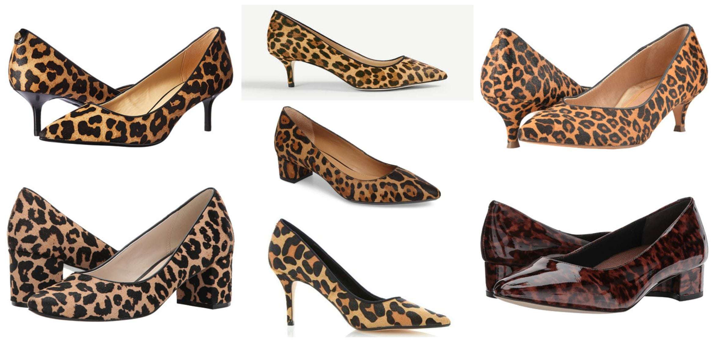 leopard mid heel shoes