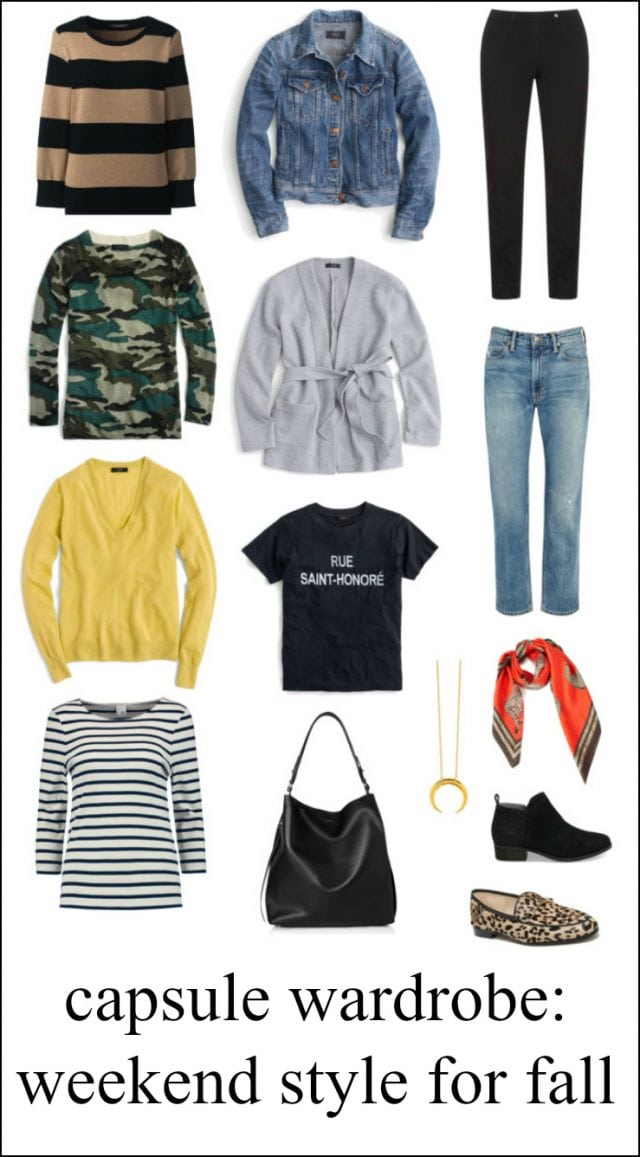 capsule wardrobe weekend fall