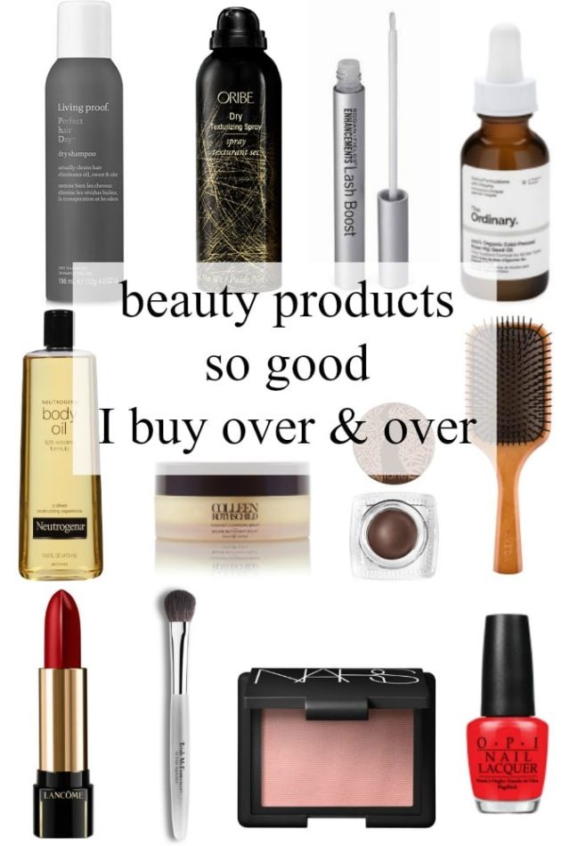 best beauty products - items I buy over and over and swear by