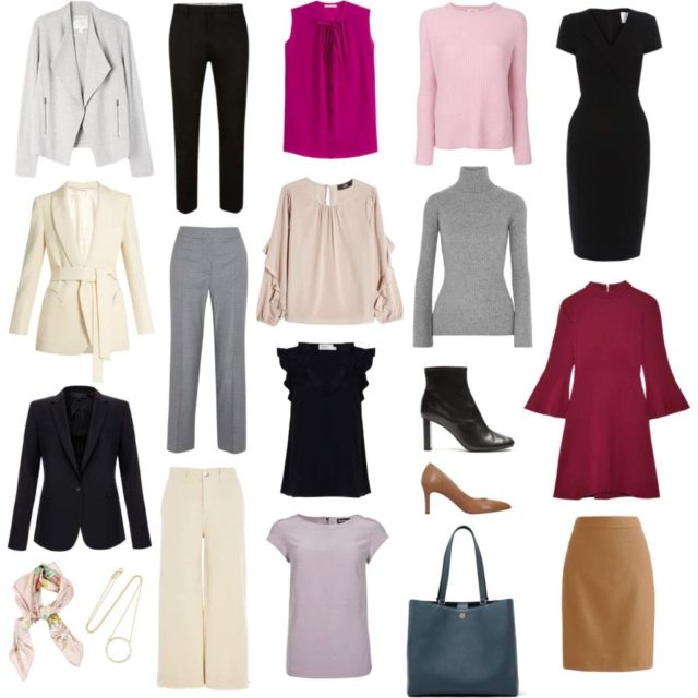 capsule wardrobe fall winter office professional workplace fashion