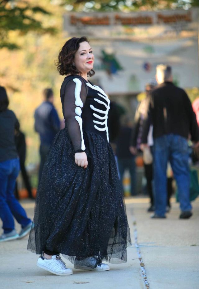 plus size skeleton costume