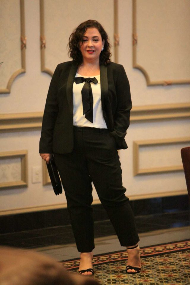 plus size lady tux