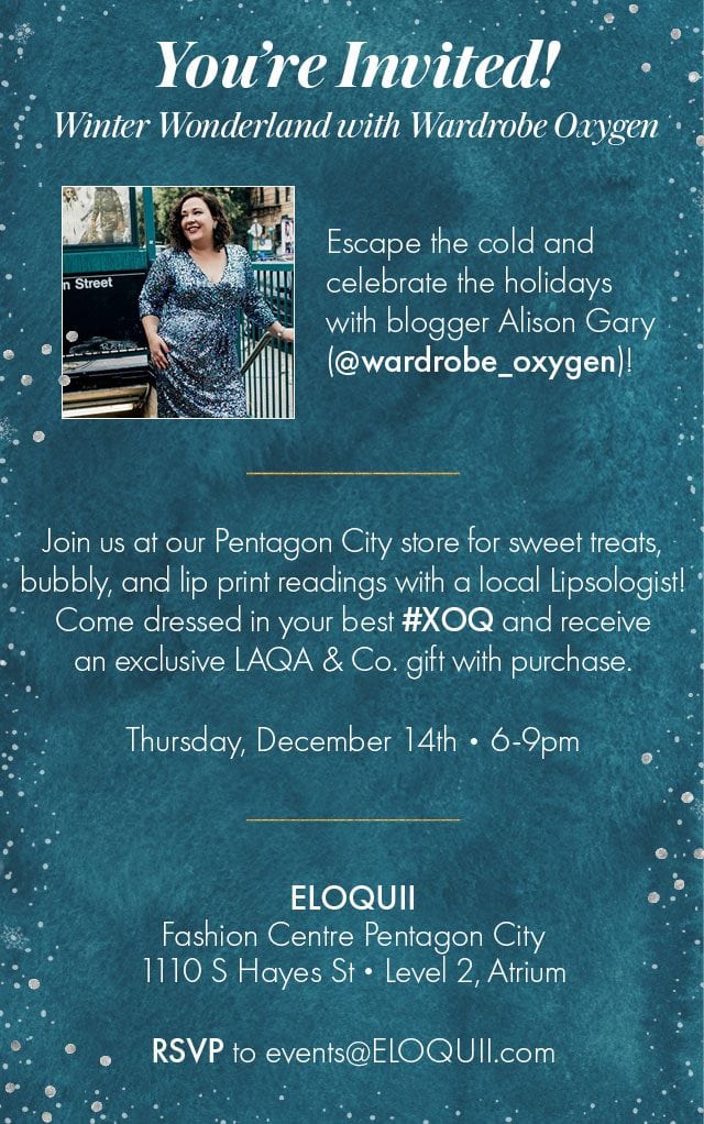 Alison Gary hosted the ELOQUII holiday party at their DC store 2017