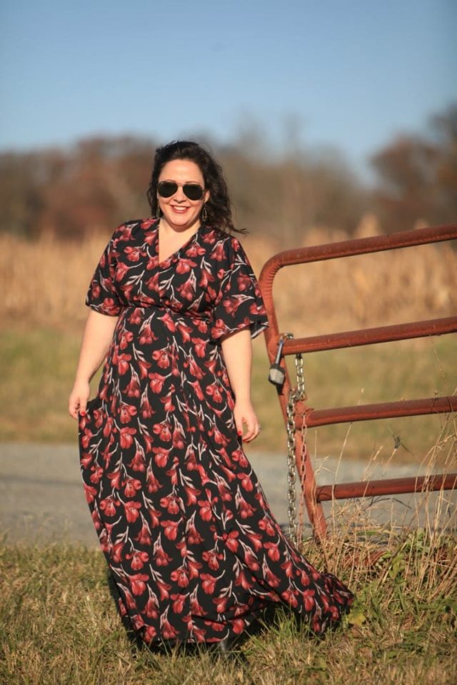 Gwynnie Bee floral maxi dress on Wardrobe Oxygen 