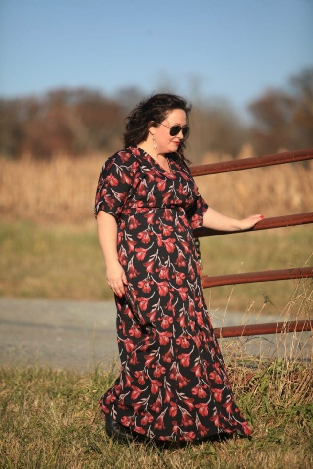 Gwynnie Bee floral maxi dress on Wardrobe Oxygen 