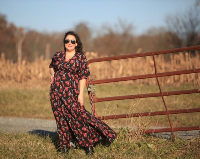 Gwynnie Bee floral maxi dress on Wardrobe Oxygen 