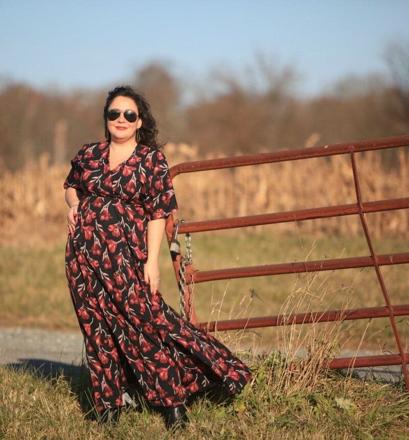 Gwynnie Bee floral maxi dress on Wardrobe Oxygen
