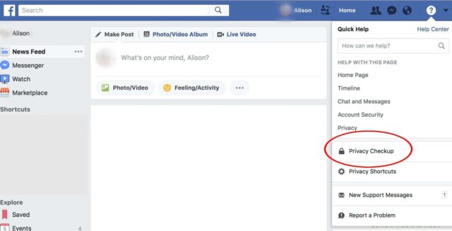 how to perform a facebook privacy checkup