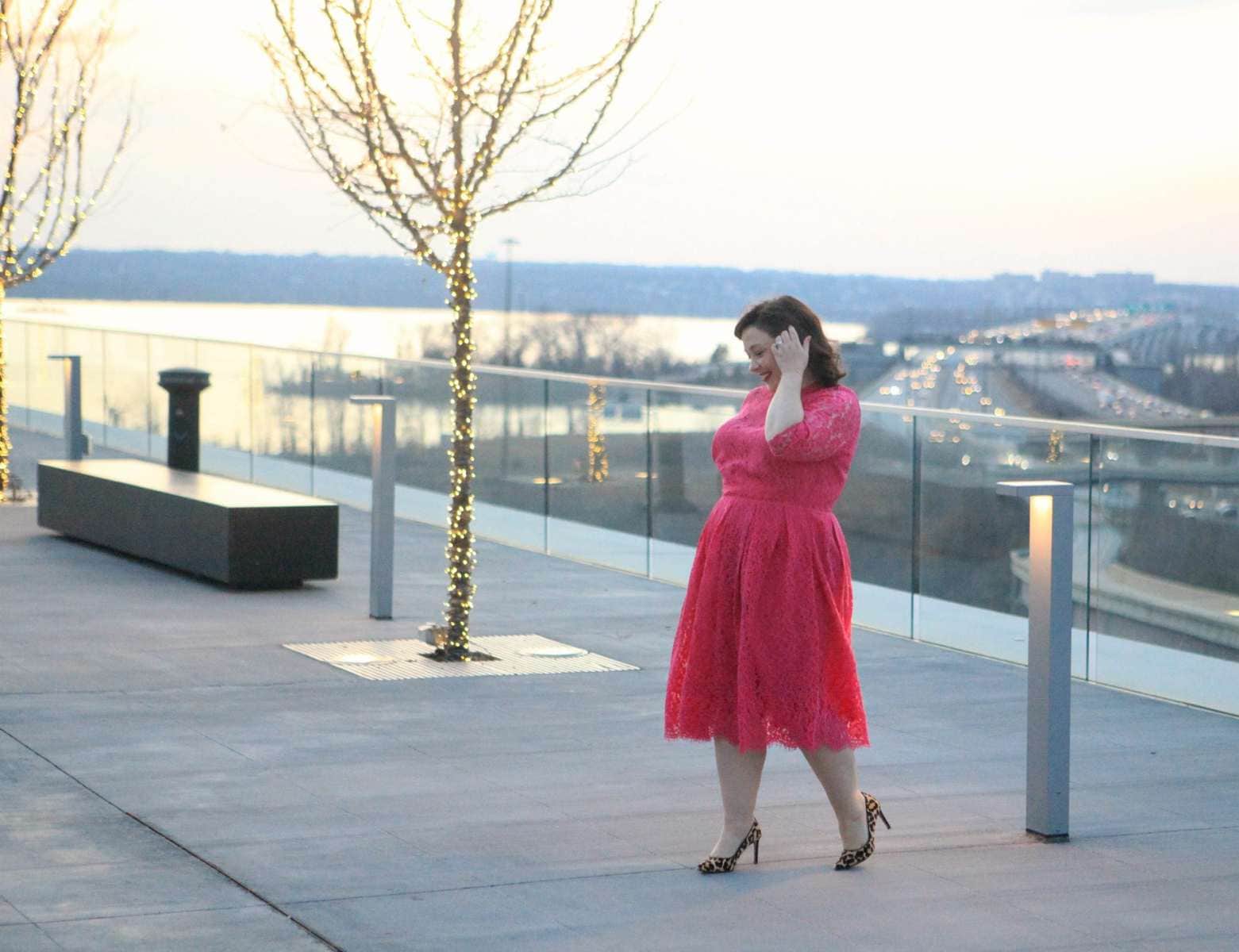 eloquii pink dress