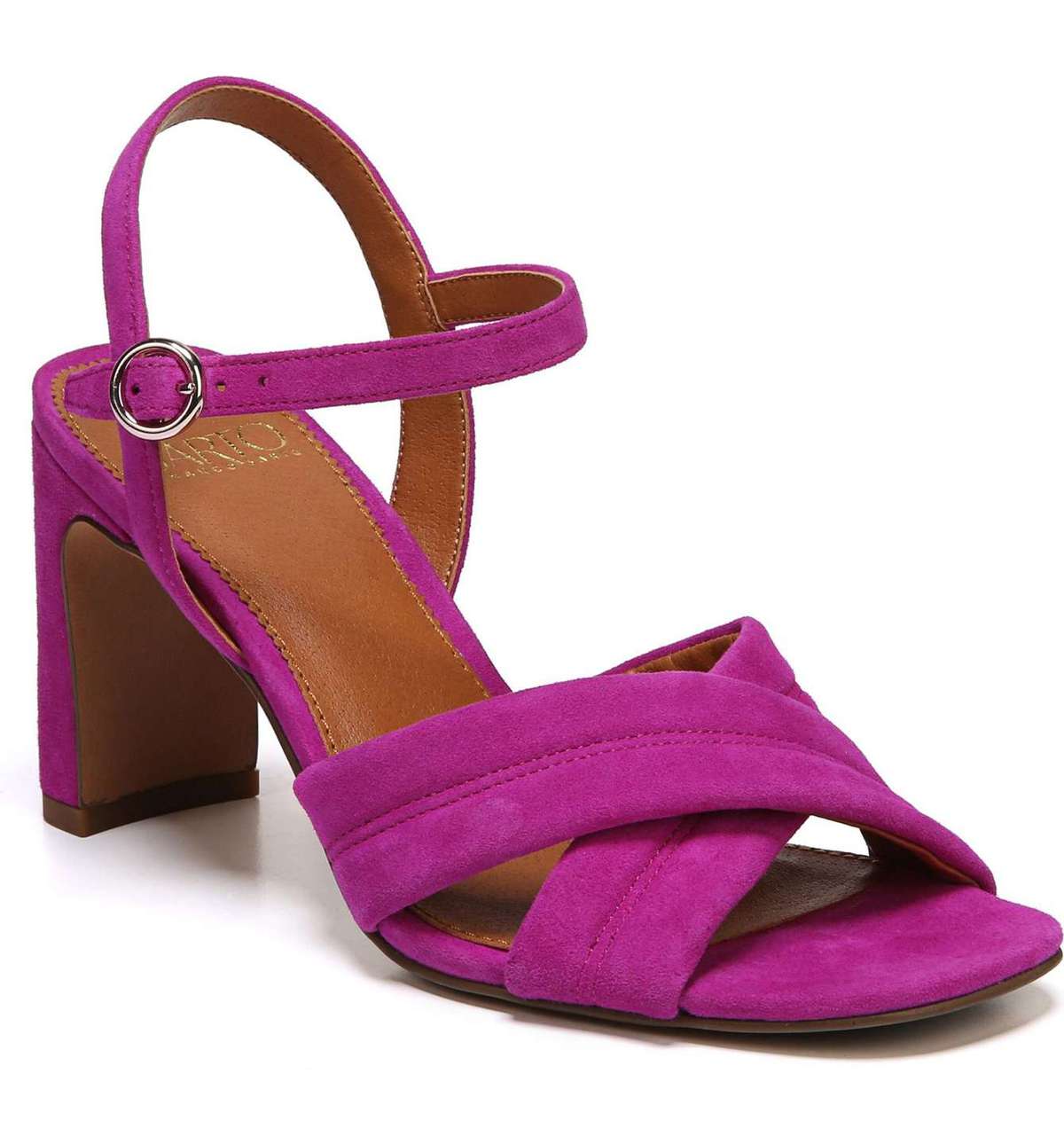 SARTO Franco Sarto suede heeled sandal in wild violet