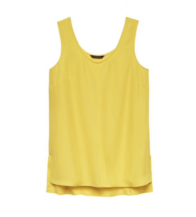 banana republic hi low tank in yellow glow