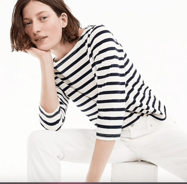 J. Crew Classic fitted striped tee