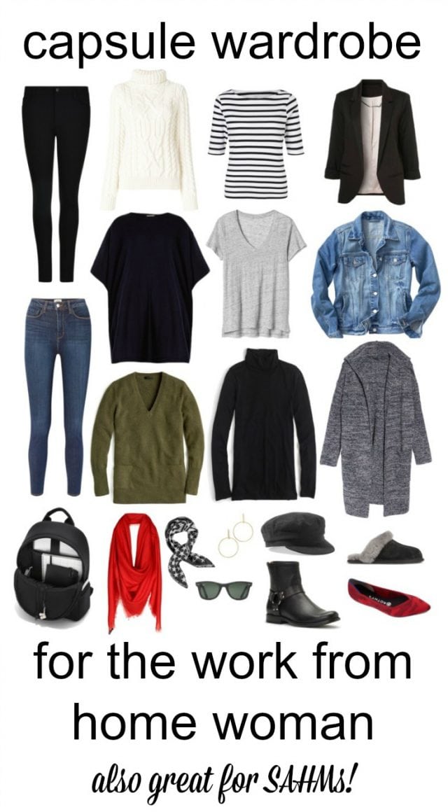 capsule wardrobe for the work from home woman and SAHMs