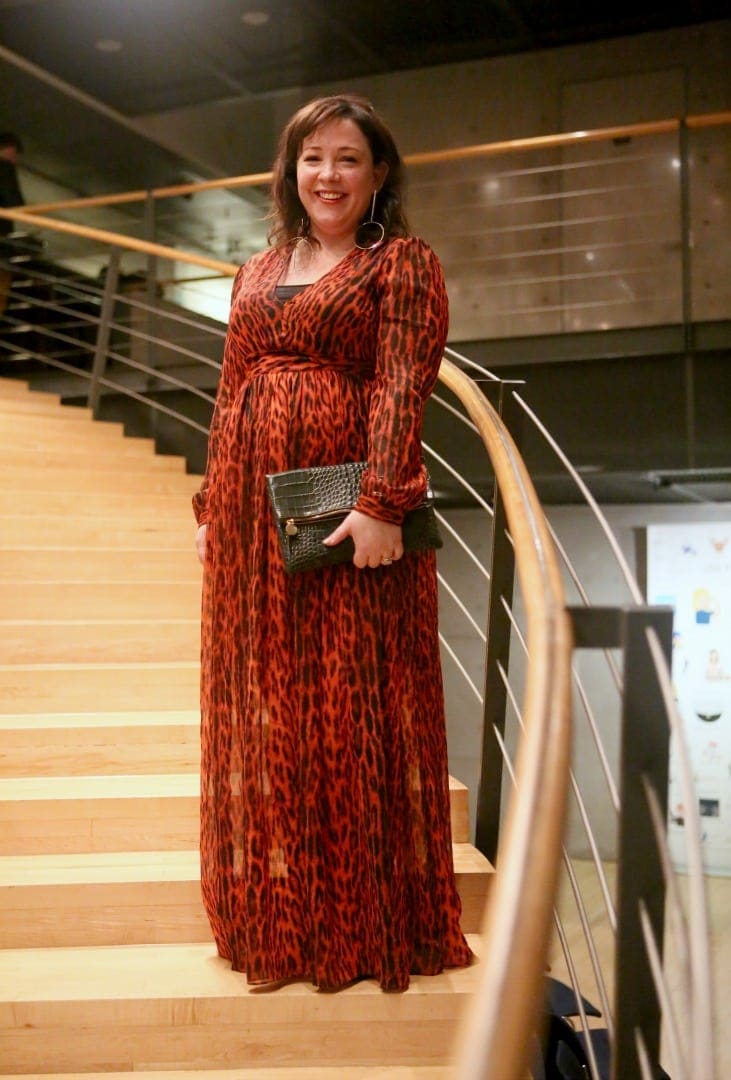 michael kors leopard maxi dress