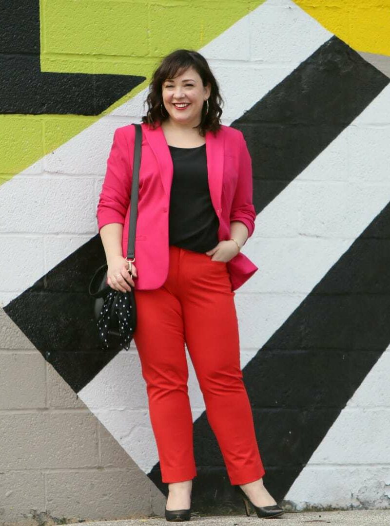 What I Wore: Red with Pink