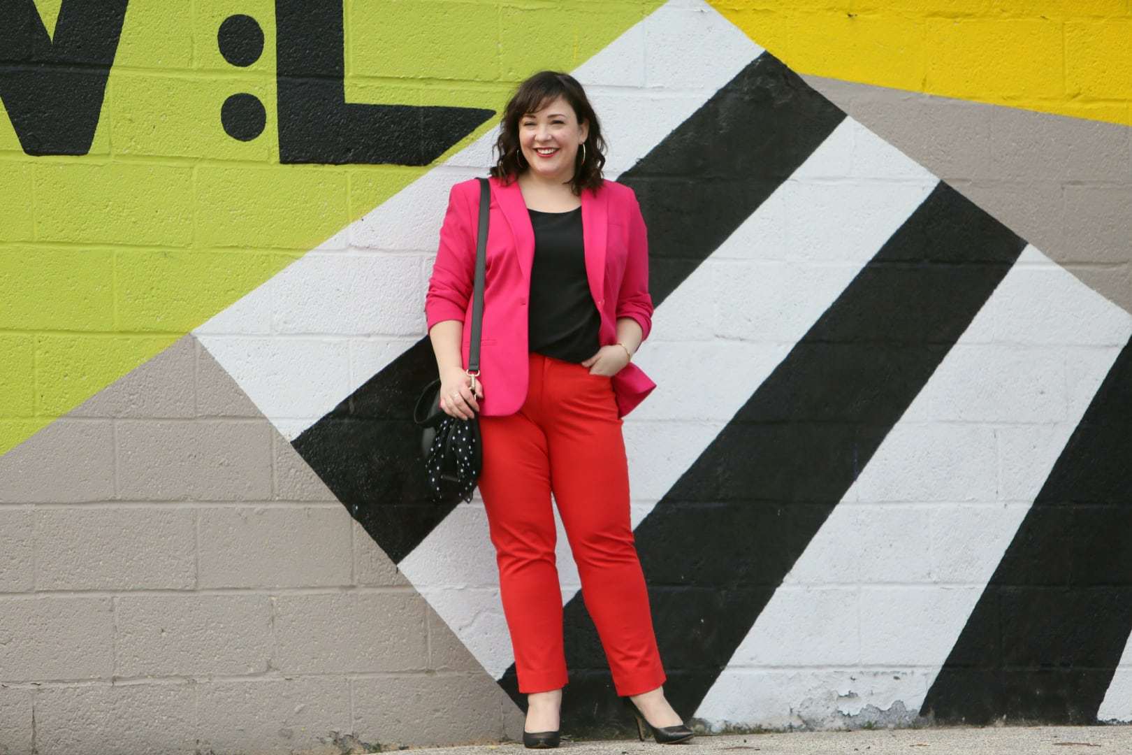 What I Wore: Red with Pink