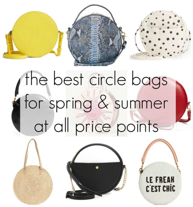 Clare V. Circle Round Circular Leather Bag Handbag Shoulder Bag