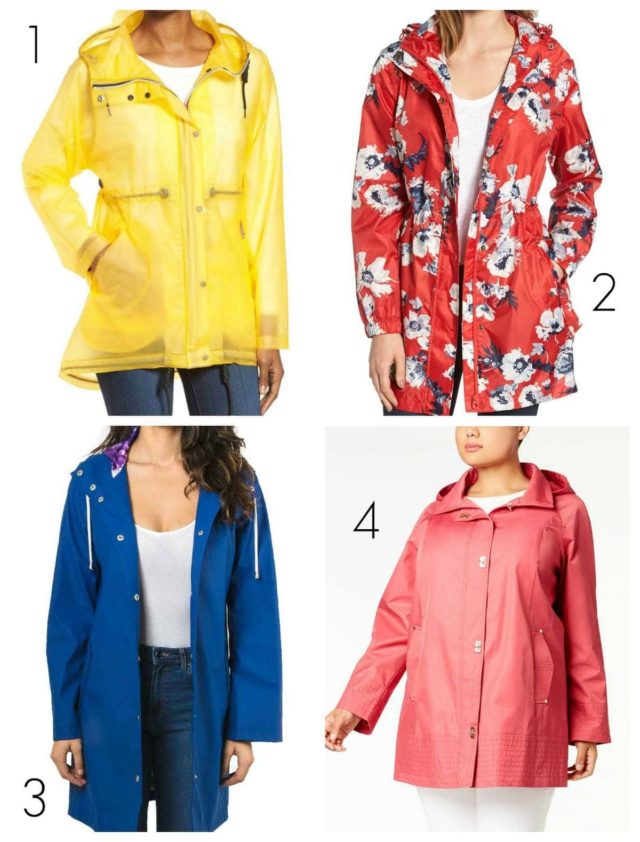 the best colorful raincoats for women for spring