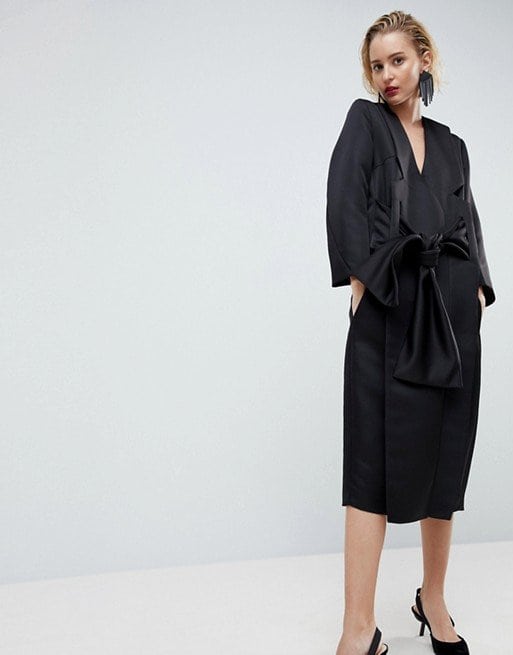 asos black kimono dress