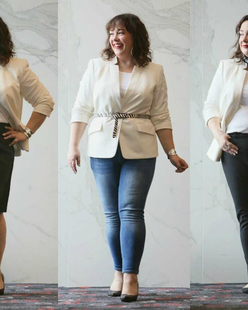 how to style an ivory blazer three ways